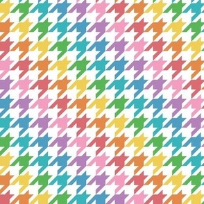 Rainbow Houndstooth Pattern - Small Scale