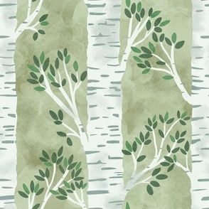 silver birch woodland normal scale
