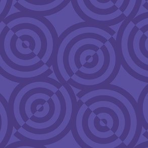crossed circle tiles in purple