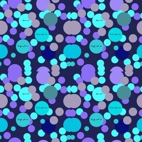 Polka Dots Small Scale Purple Shades