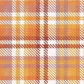 medium 6x6in tartan plaid - happy thanksgiving