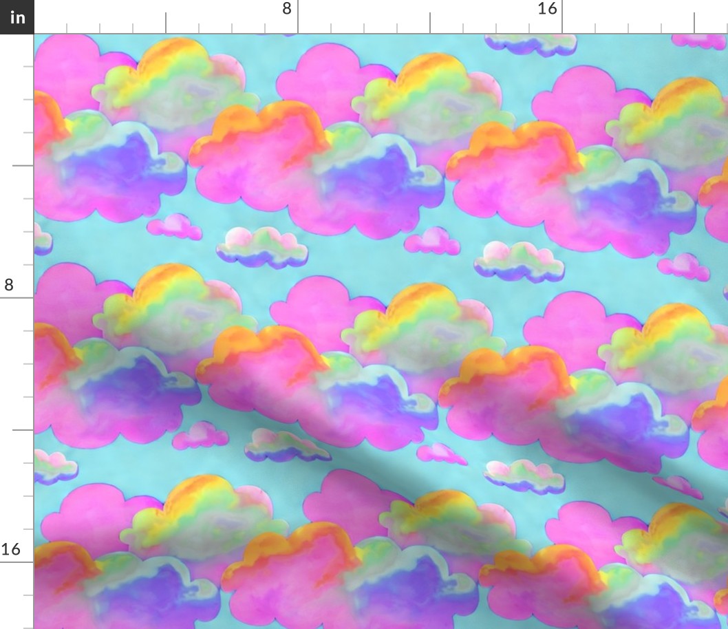 barbiecore clouds: hot pink, whimsical clouds, cloud wallpaper