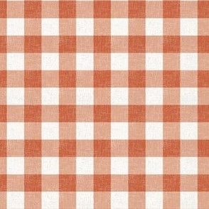 small 1x1in gingham - rust