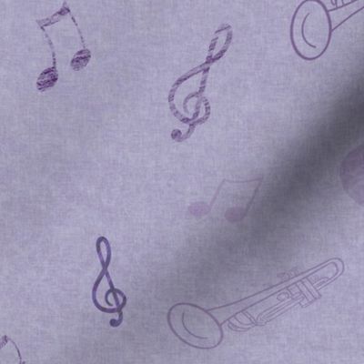 Music, Notes, Trumpet, Guitar, Band, Choir, Musicians, Purple,, Barbie, #music, JG Anchor Designs