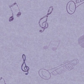 Music, Notes, Trumpet, Guitar, Band, Choir, Musicians, Purple,, Barbie, #music, JG Anchor Designs