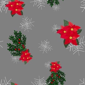 Poinsettia - Grey