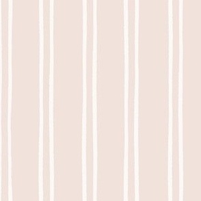 small hand painted pinstripe in cream and pink