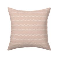 small hand drawn zigzag stripe in pink and cream