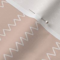 small hand drawn zigzag stripe in pink and cream