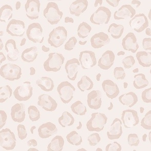 small watercolor muted leopard print in cream and pink