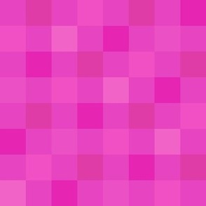 small barbiecore checkerboard: glam, retro, hot pink