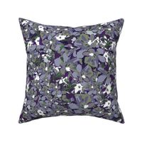Overlapping Blooms In Purple Lavender Sage Medium Scale