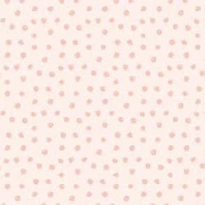 Rose pink and shell pink organic polka dots, geometric blender for coastal dogs collection