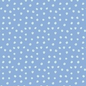 Hydrangea blue and Sky blue organic polka dots, geometric blender for coastal dogs collection