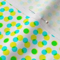 CMYK halftone dots - apple green