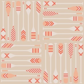 Coastal Chic Oars (Coral and Sand)