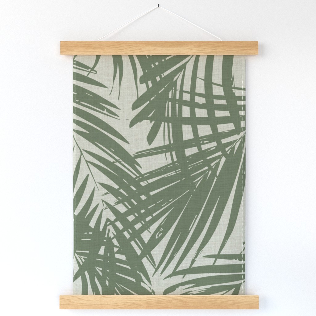 Palm fronds - natural linen look