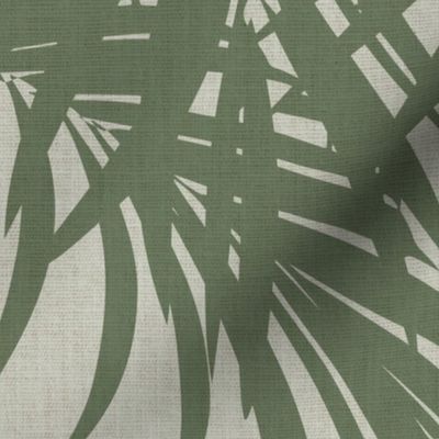 Palm fronds - natural linen look