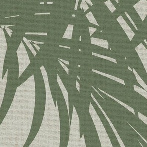Palm fronds - natural linen look