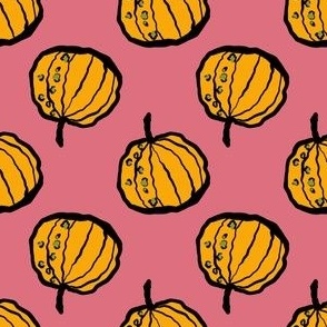 Bumpy Pumpkins on Pink