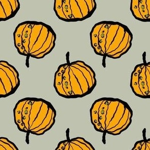 Bumpy Pumpkins on Light Gray