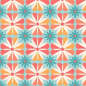Artistic Symmetry In Floral Tiles