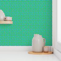 CMYK halftone dots - teal