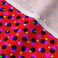 CMYK halftone dots - dark red