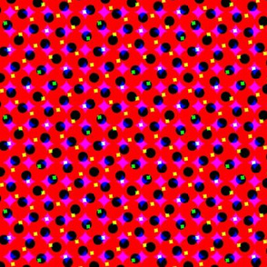 CMYK halftone dots - dark red