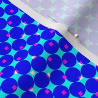 CMYK halftone dots - blue