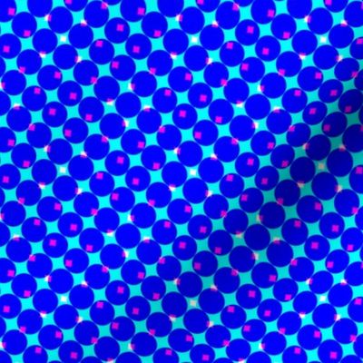 CMYK halftone dots - blue