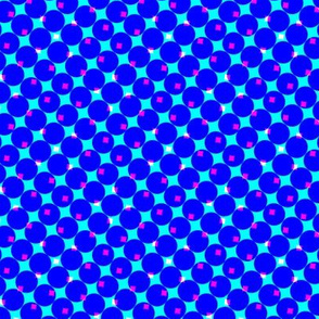 CMYK halftone dots - blue
