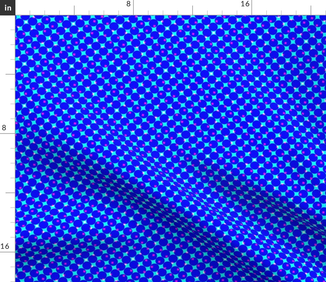 CMYK halftone dots - blue