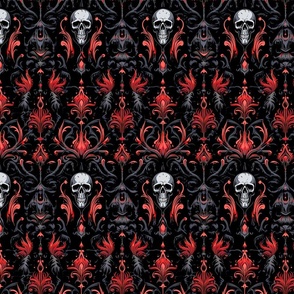 Gothic Red Damask