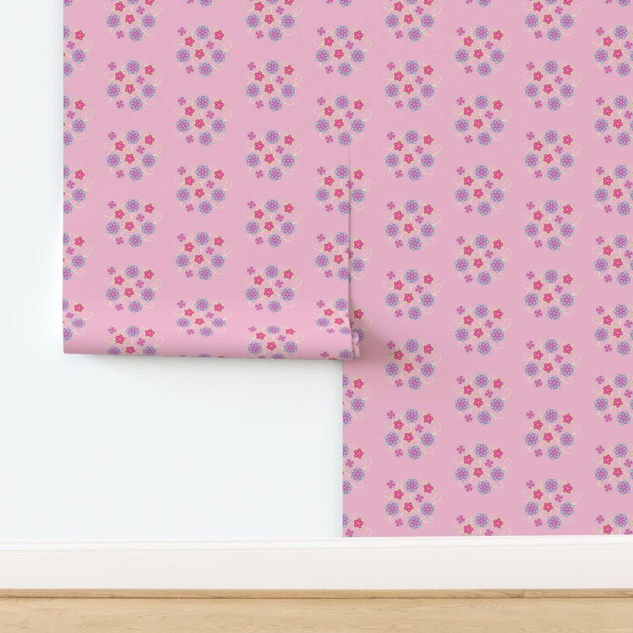 Barbie Ojibwe Floral Motif Wallpaper Spoonflower