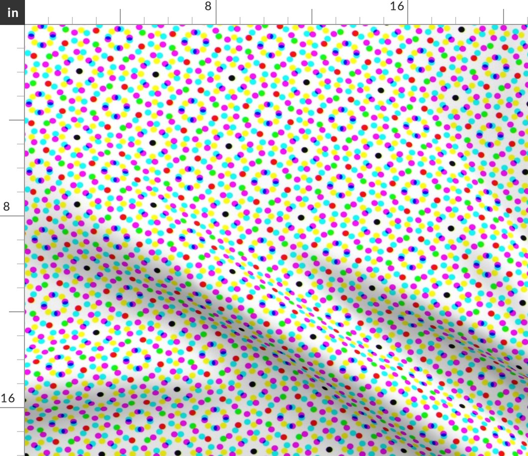 CMYK halftone dots-pale grey