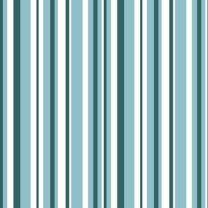 Turquoise, Teal and Cream Stripes