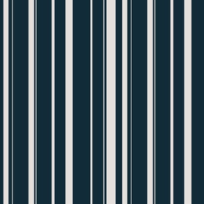Dark blue and cream stripes