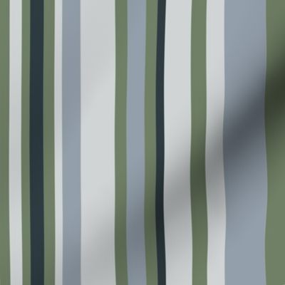 Moss Greens and Grey stripes from the Pantone Mega Matter palette 