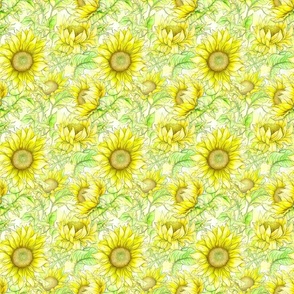 Bright Yellow Sunflowers 