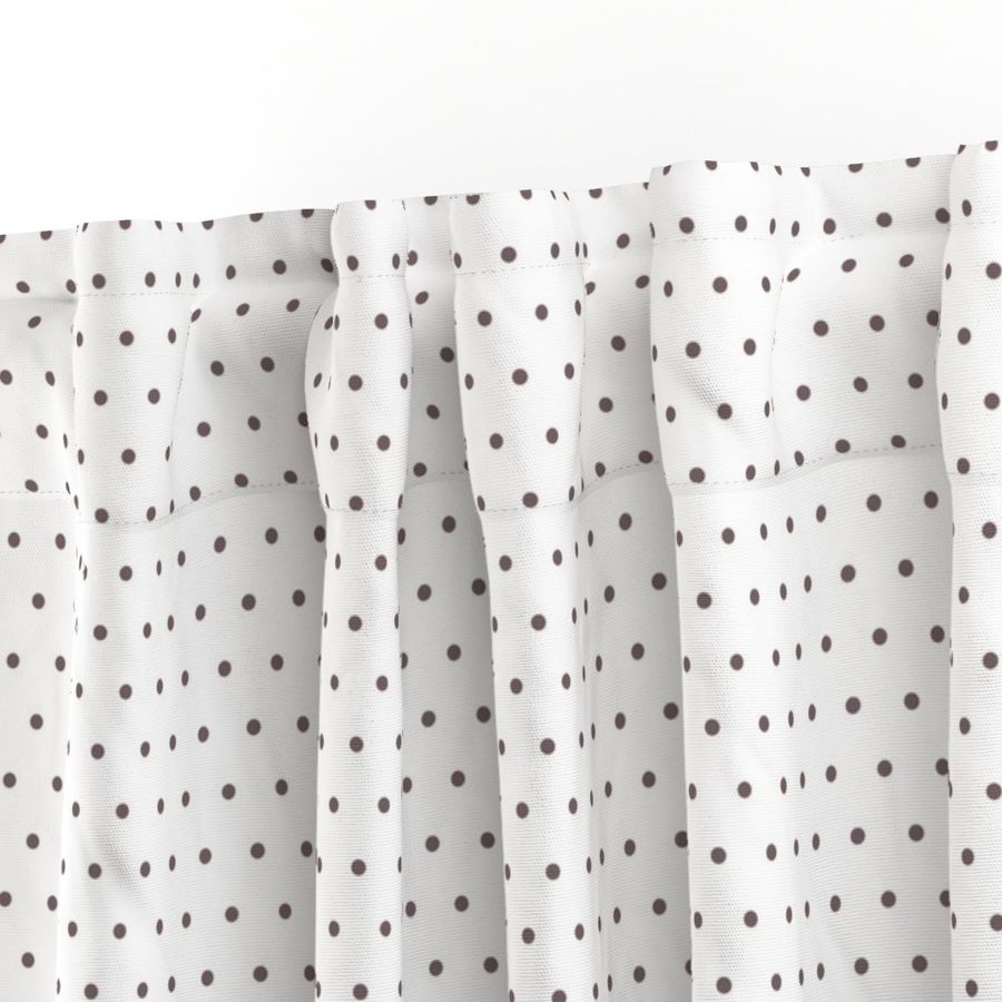 Small // Polka Dots in Taupe Brown on White