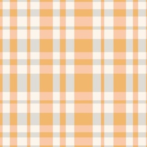 Pastel colors spring plaid - salmon, yellow and light blue countryside 
