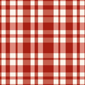 Shades of red plaid - classic Christmas plaid