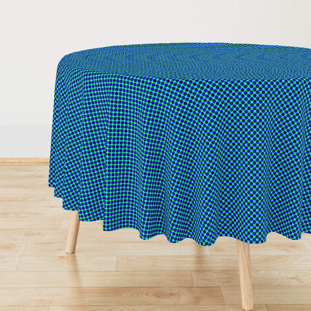 CMYK halftone dots - navy