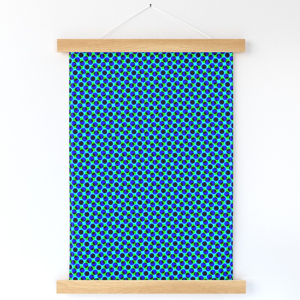 CMYK halftone dots - navy