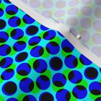 CMYK halftone dots - navy