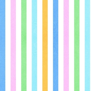 (S) MINI Stripes Pastel Rainbow 2. Cobalt Blue 
