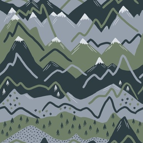 Large - Pantone Mega Matter Mountains