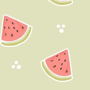 Summer fun Watermelon Slices in green 8 inch