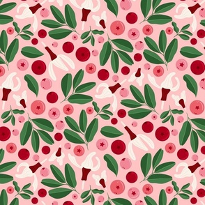 Berries And Blooms Cranberries Pattern Medium